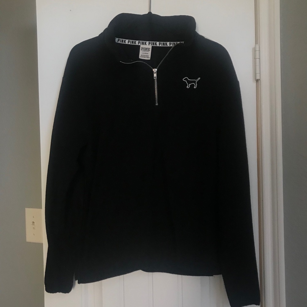 VS Pink Black Quarter Zip